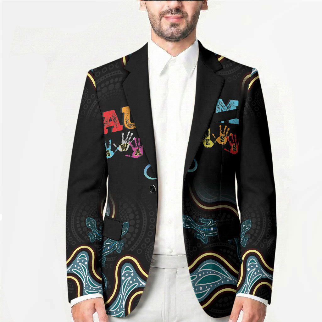Australia Autism Support Aboriginal Lizard Blazer