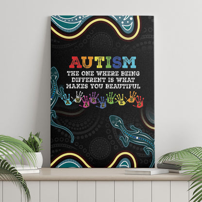 Australia Autism Support Aboriginal Lizard Canvas Wall Art
