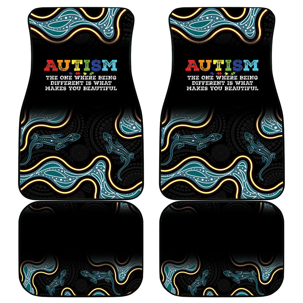 Australia Autism Support Aboriginal Lizard Car Mats