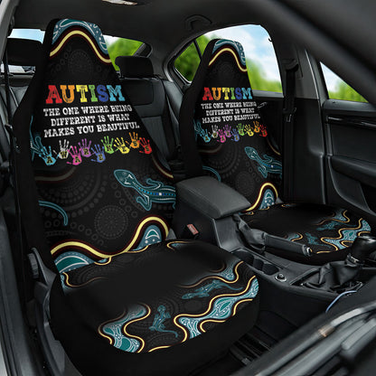 Australia Autism Support Aboriginal Lizard Car Seat Cover