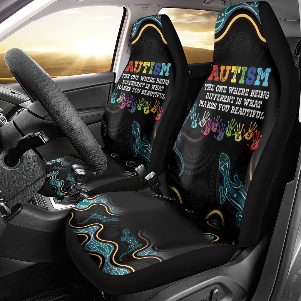 Australia Autism Support Aboriginal Lizard Car Seat Cover