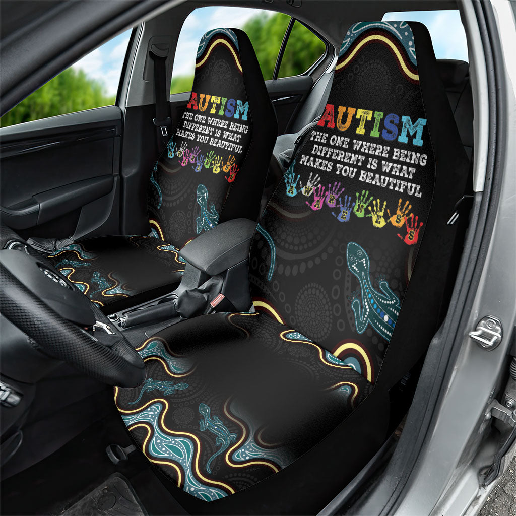 Australia Autism Support Aboriginal Lizard Car Seat Cover