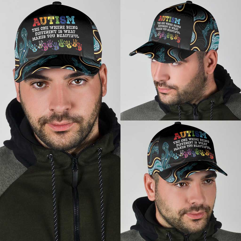 Australia Autism Support Aboriginal Lizard Classic Cap