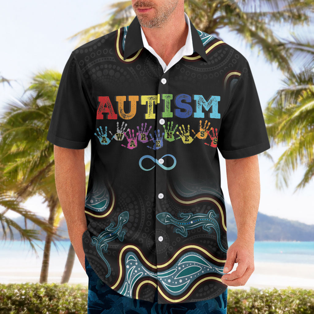 Australia Autism Support Aboriginal Lizard Hawaiian Shirt