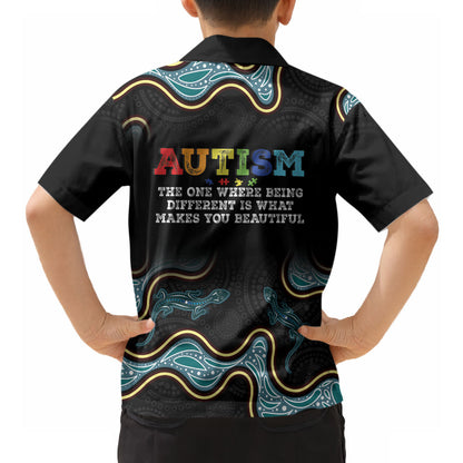 Australia Autism Support Aboriginal Lizard Hawaiian Shirt
