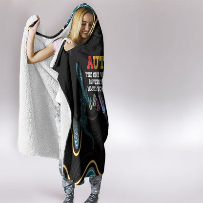 Australia Autism Support Aboriginal Lizard Hooded Blanket