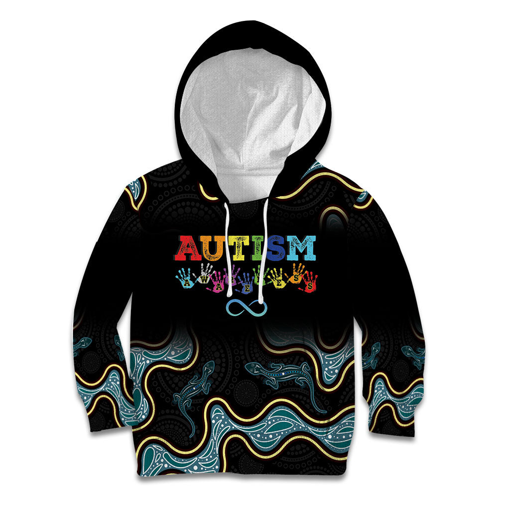 Australia Autism Support Aboriginal Lizard Kid Hoodie