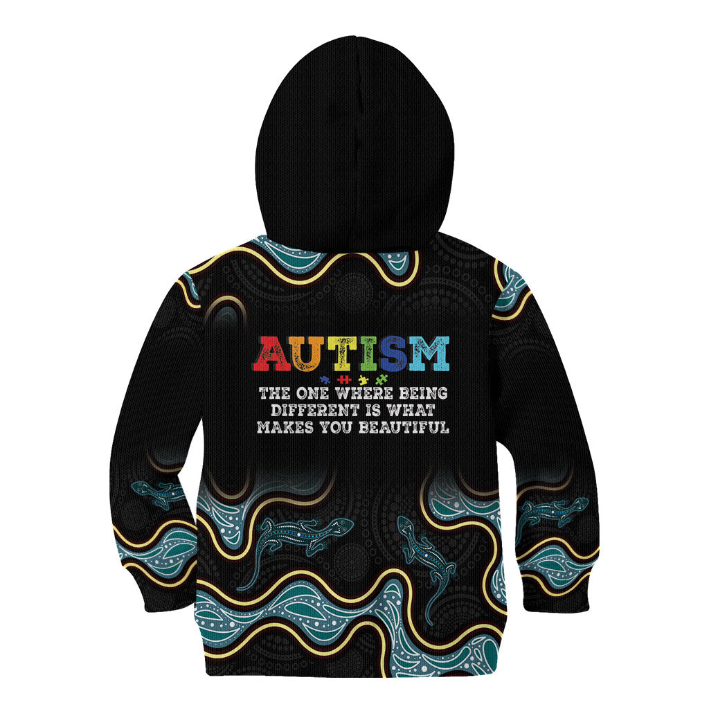 Australia Autism Support Aboriginal Lizard Kid Hoodie