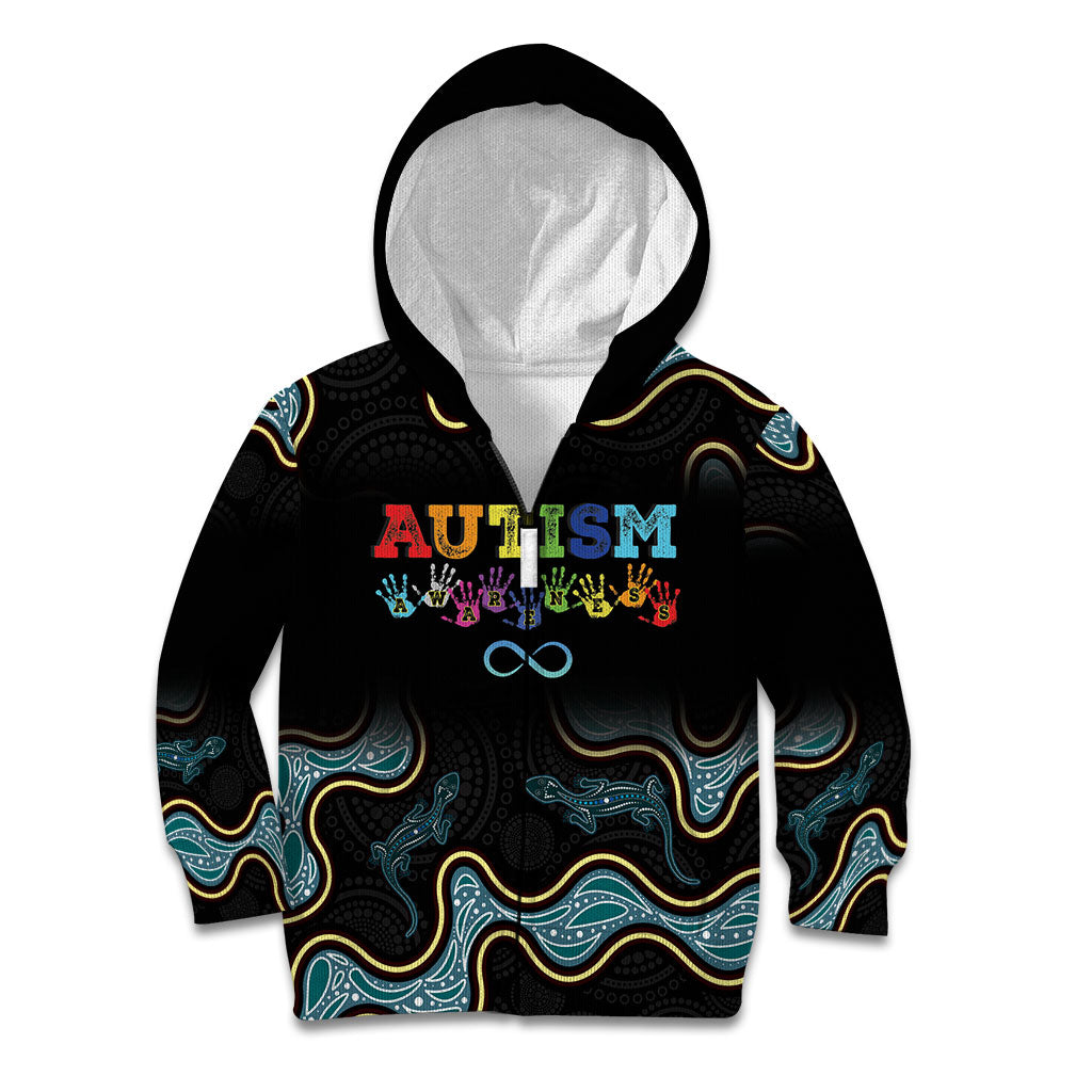 Australia Autism Support Aboriginal Lizard Kid Hoodie