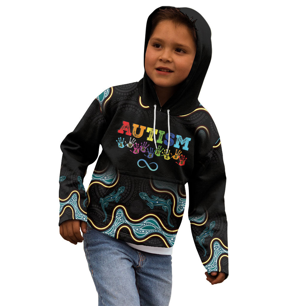 Australia Autism Support Aboriginal Lizard Kid Hoodie