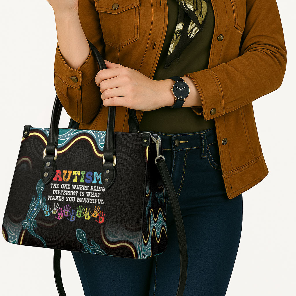 Australia Autism Support Aboriginal Lizard Leather Bag