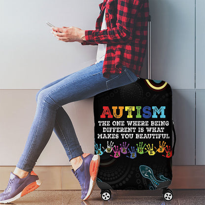 Australia Autism Support Aboriginal Lizard Luggage Cover
