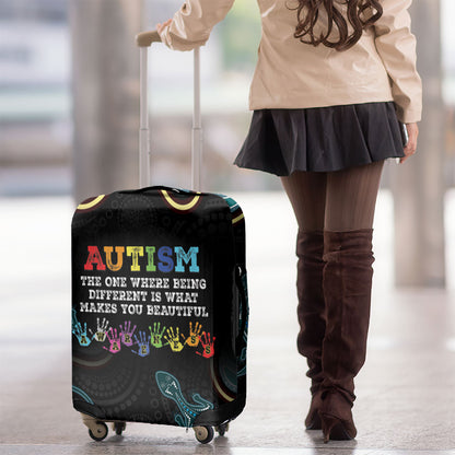 Australia Autism Support Aboriginal Lizard Luggage Cover