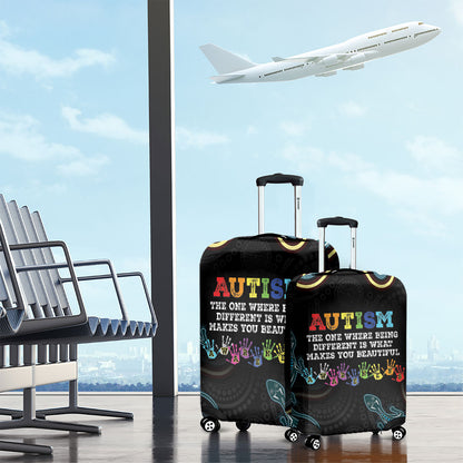 Australia Autism Support Aboriginal Lizard Luggage Cover