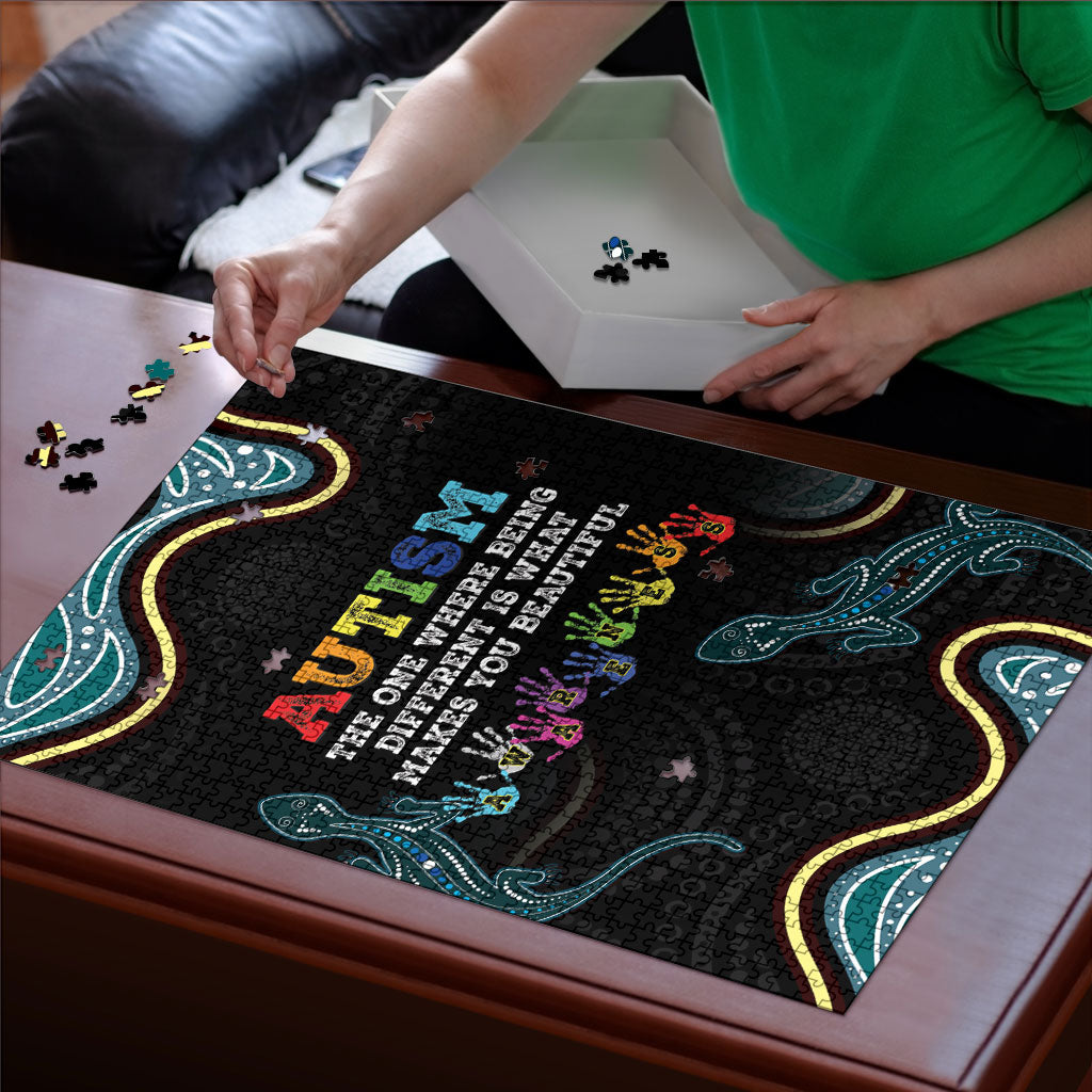 Australia Autism Support Aboriginal Lizard Puzzle