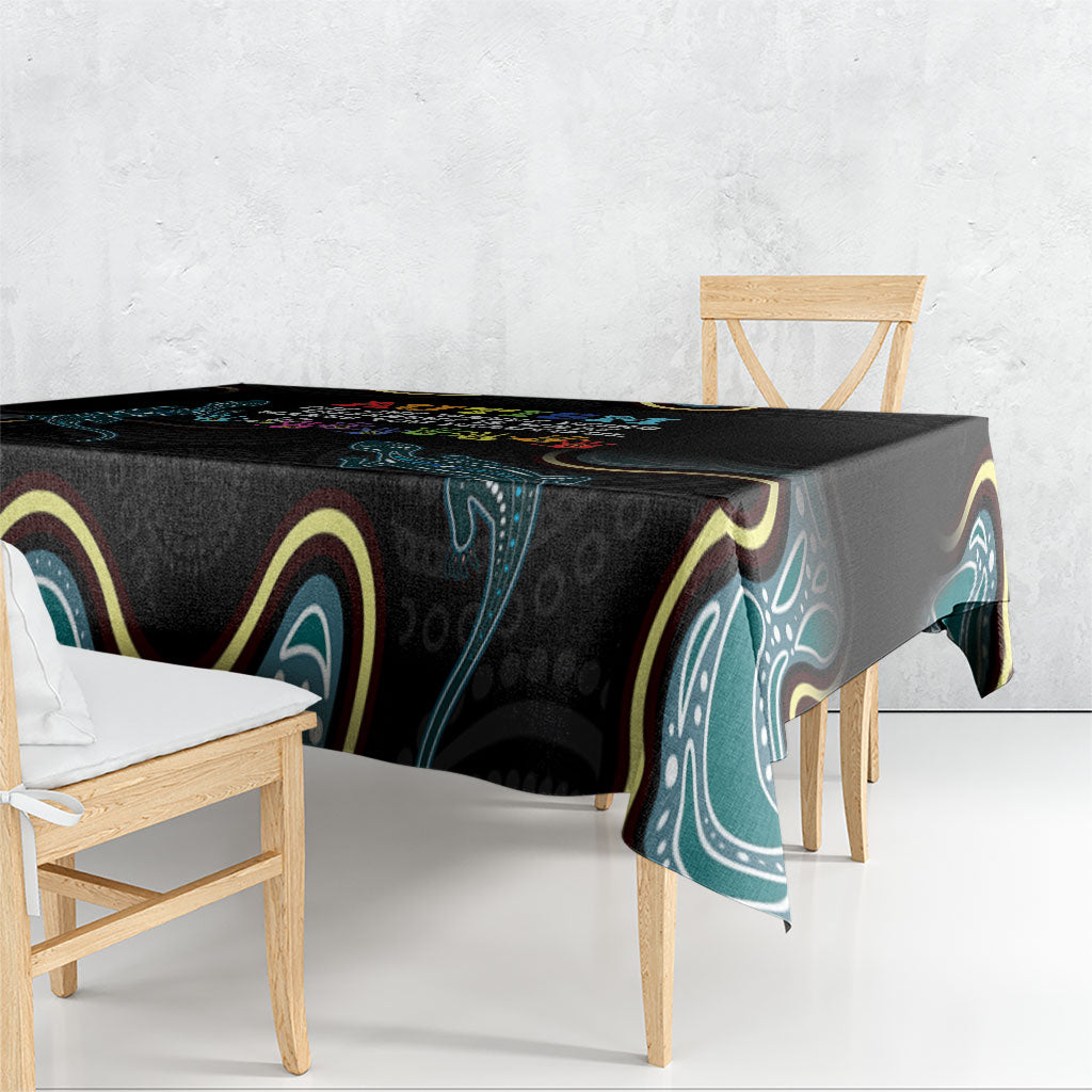 Australia Autism Support Aboriginal Lizard Tablecloth