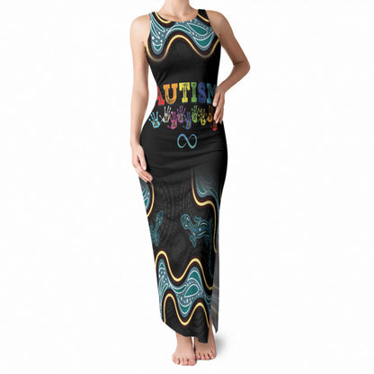 Australia Autism Support Aboriginal Lizard Tank Maxi Dress