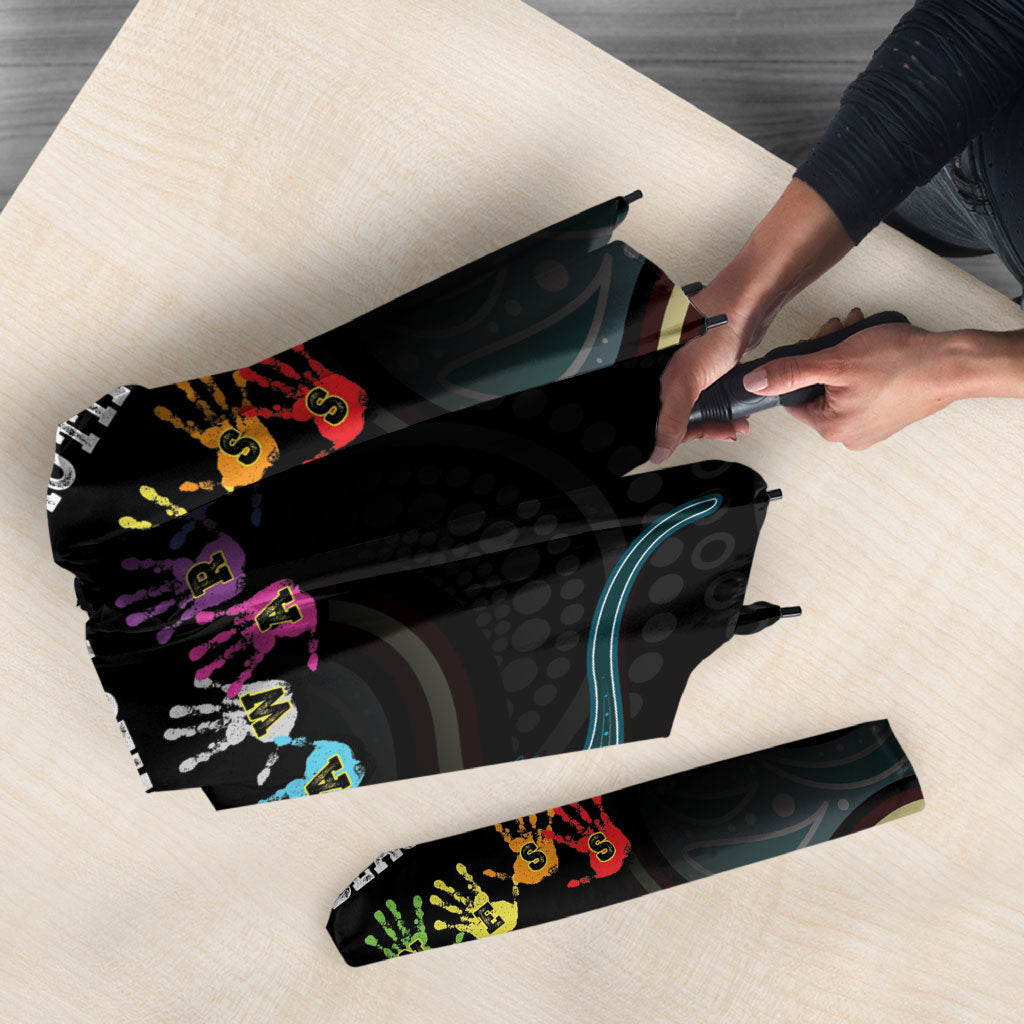 Australia Autism Support Aboriginal Lizard Umbrella
