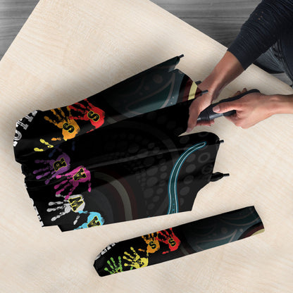 Australia Autism Support Aboriginal Lizard Umbrella