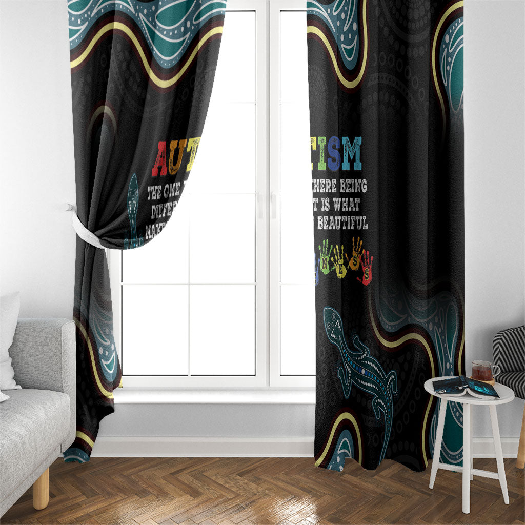 Australia Autism Support Aboriginal Lizard Window Curtain