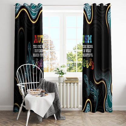 Australia Autism Support Aboriginal Lizard Window Curtain
