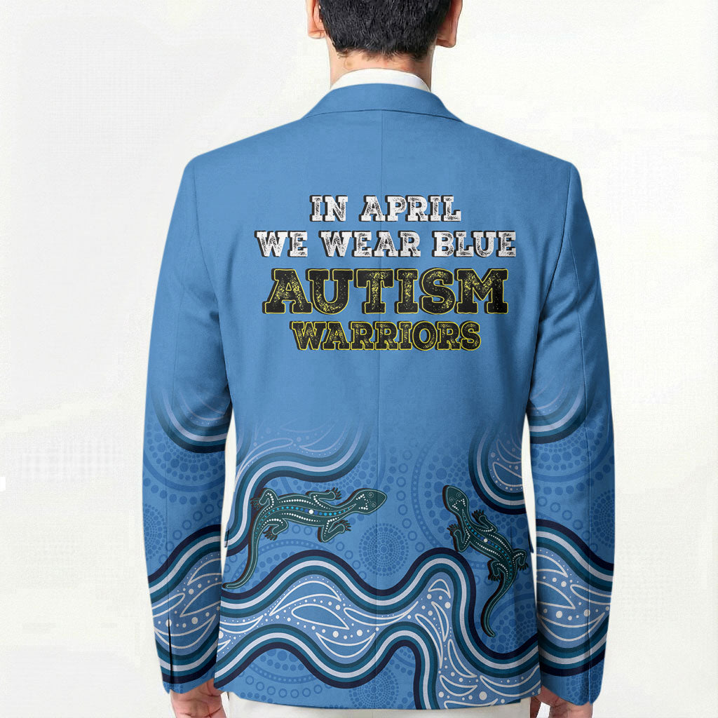 Australia Autism Support Blazer In April We Wear Blue Aboriginal Lizard