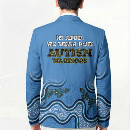 Australia Autism Support Blazer In April We Wear Blue Aboriginal Lizard