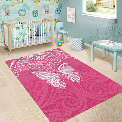 New Zealand Breast Cancer Support Area Rug Maori Butterfly Pink Ribbon