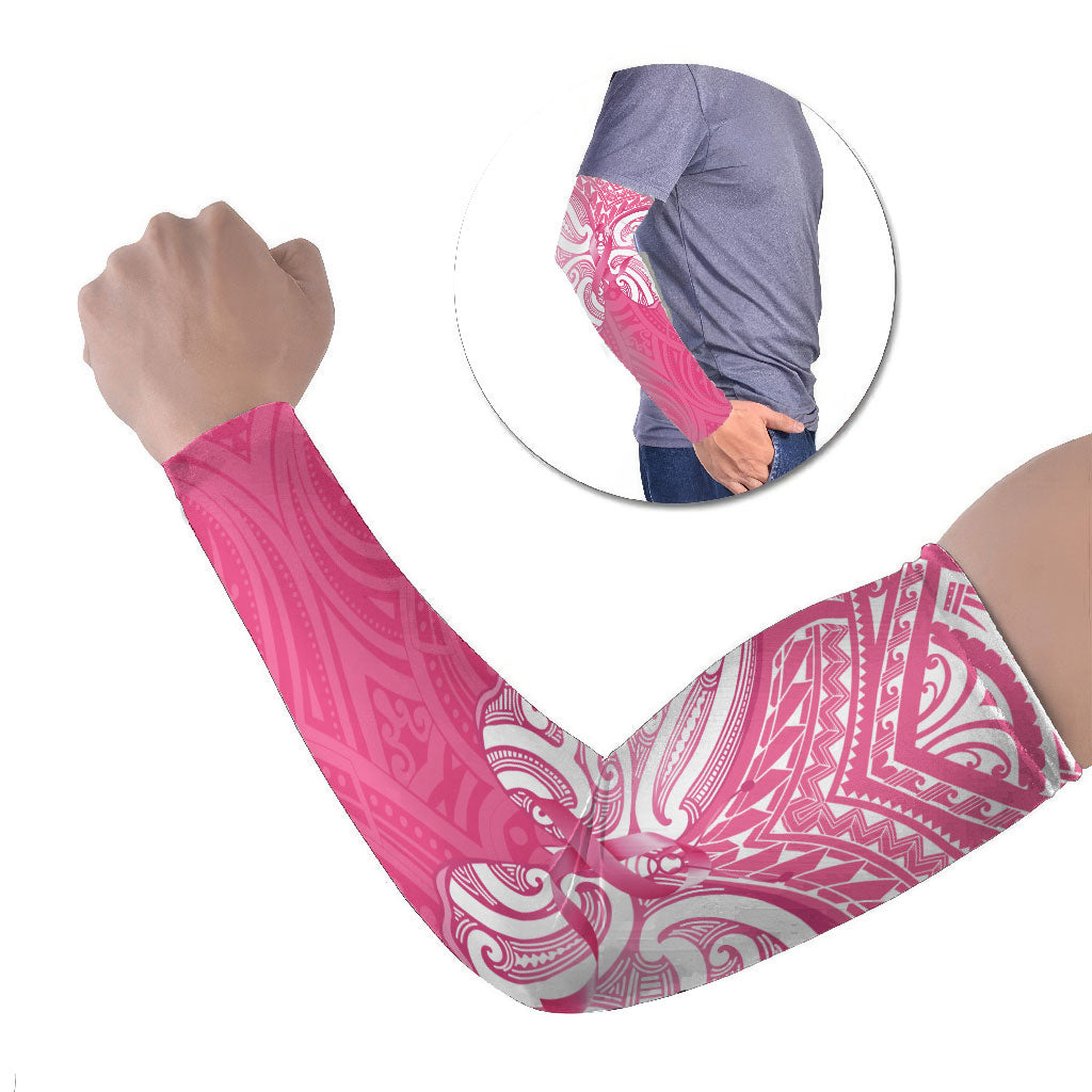New Zealand Breast Cancer Support Arm Sleeves Maori Butterfly Pink Ribbon