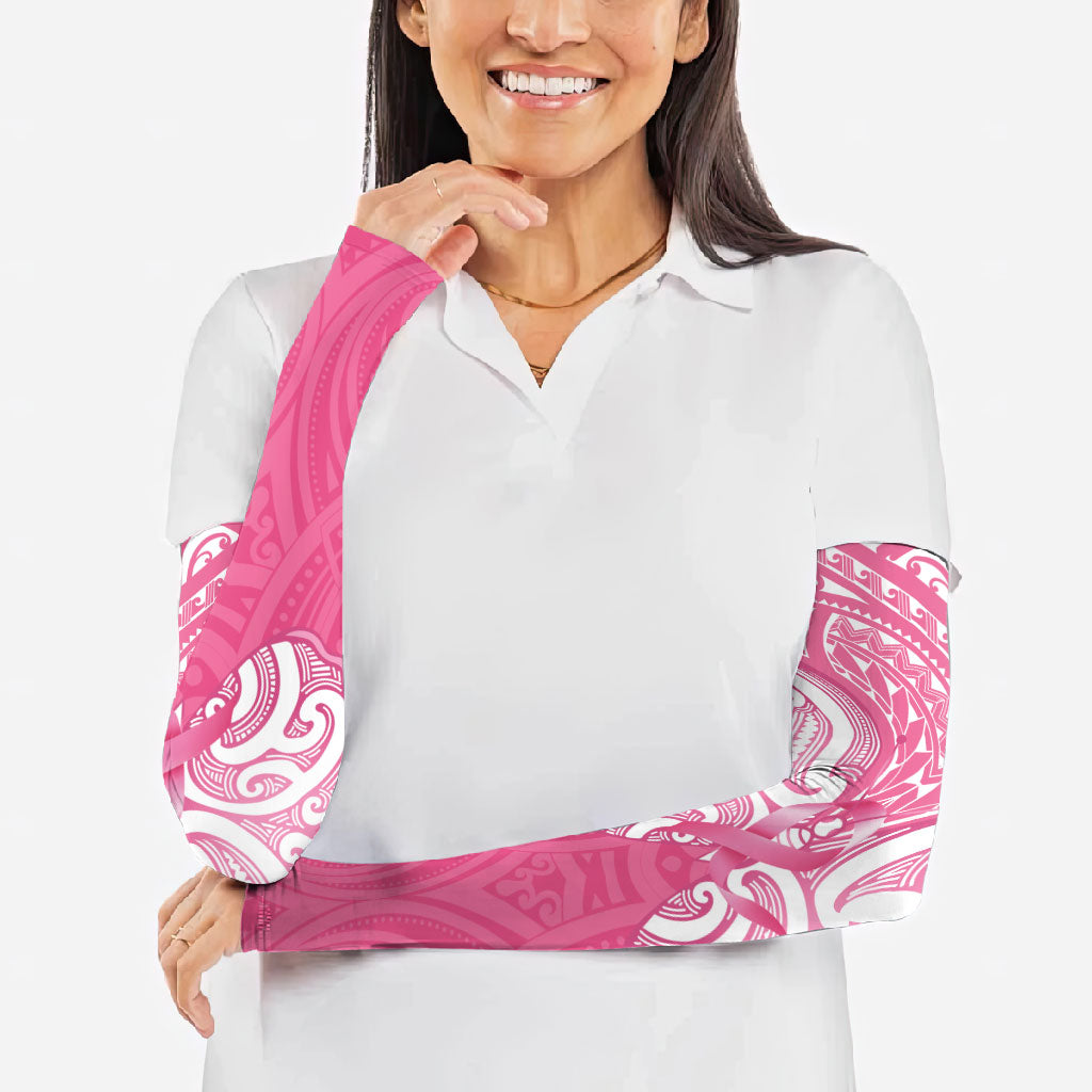 New Zealand Breast Cancer Support Arm Sleeves Maori Butterfly Pink Ribbon