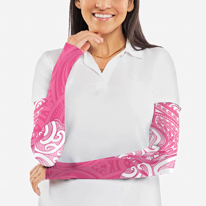 New Zealand Breast Cancer Support Arm Sleeves Maori Butterfly Pink Ribbon