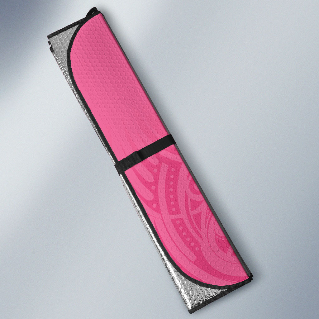 New Zealand Breast Cancer Support Auto Sun Shade Maori Butterfly Pink Ribbon