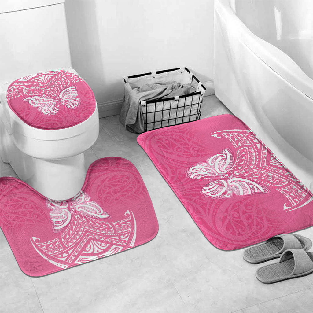 New Zealand Breast Cancer Support Bathroom Set Maori Butterfly Pink Ribbon