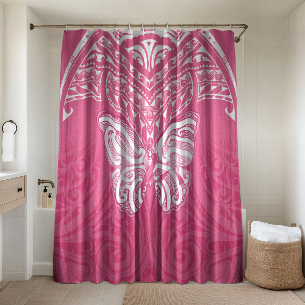 New Zealand Breast Cancer Support Bathroom Set Maori Butterfly Pink Ribbon