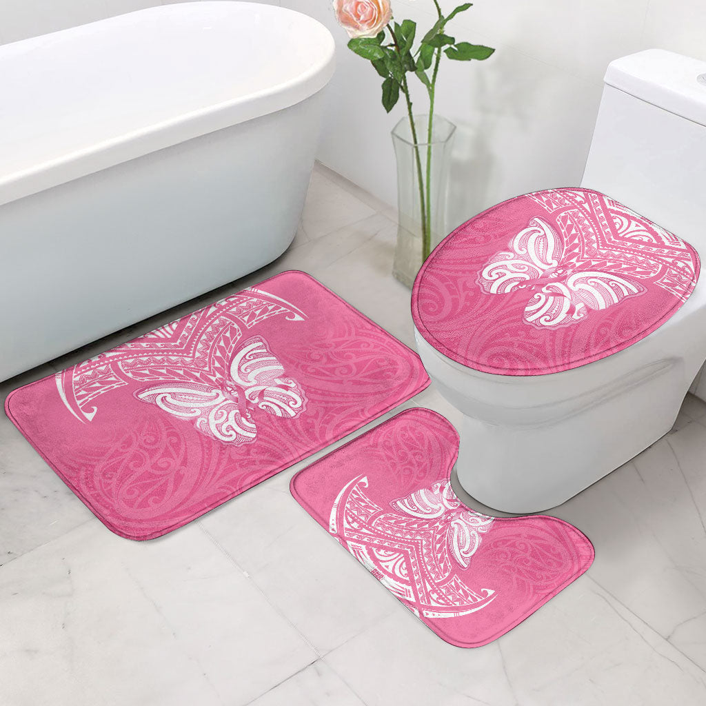 New Zealand Breast Cancer Support Bathroom Set Maori Butterfly Pink Ribbon
