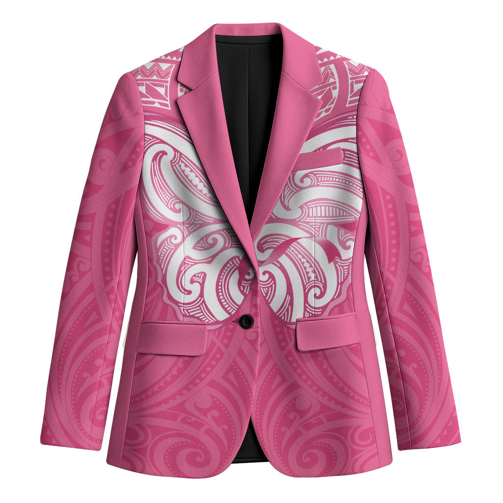 New Zealand Breast Cancer Support Blazer Maori Butterfly Pink Ribbon