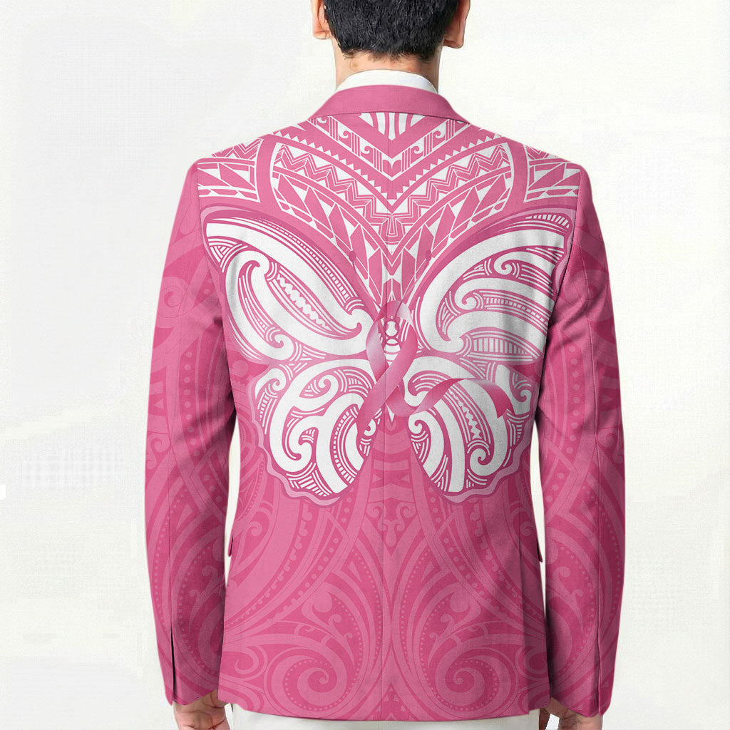 New Zealand Breast Cancer Support Blazer Maori Butterfly Pink Ribbon