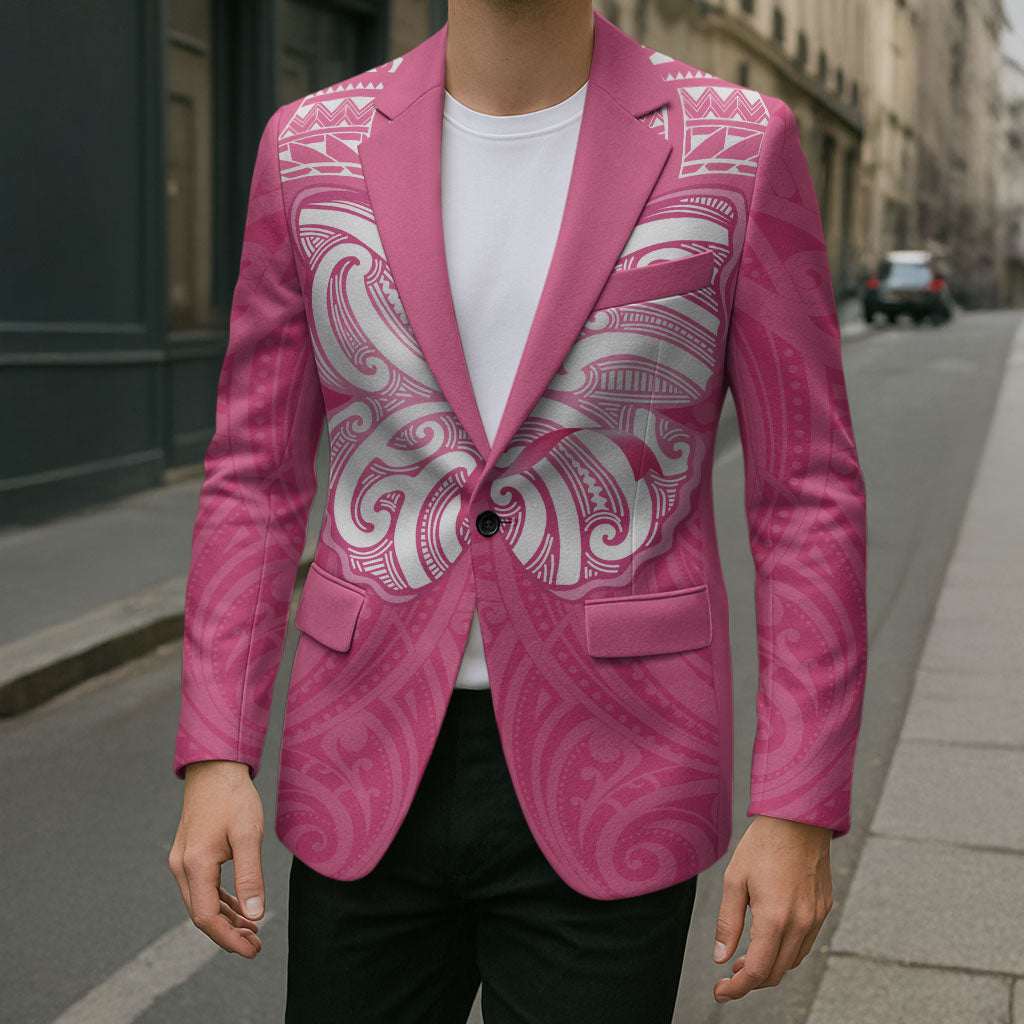New Zealand Breast Cancer Support Blazer Maori Butterfly Pink Ribbon