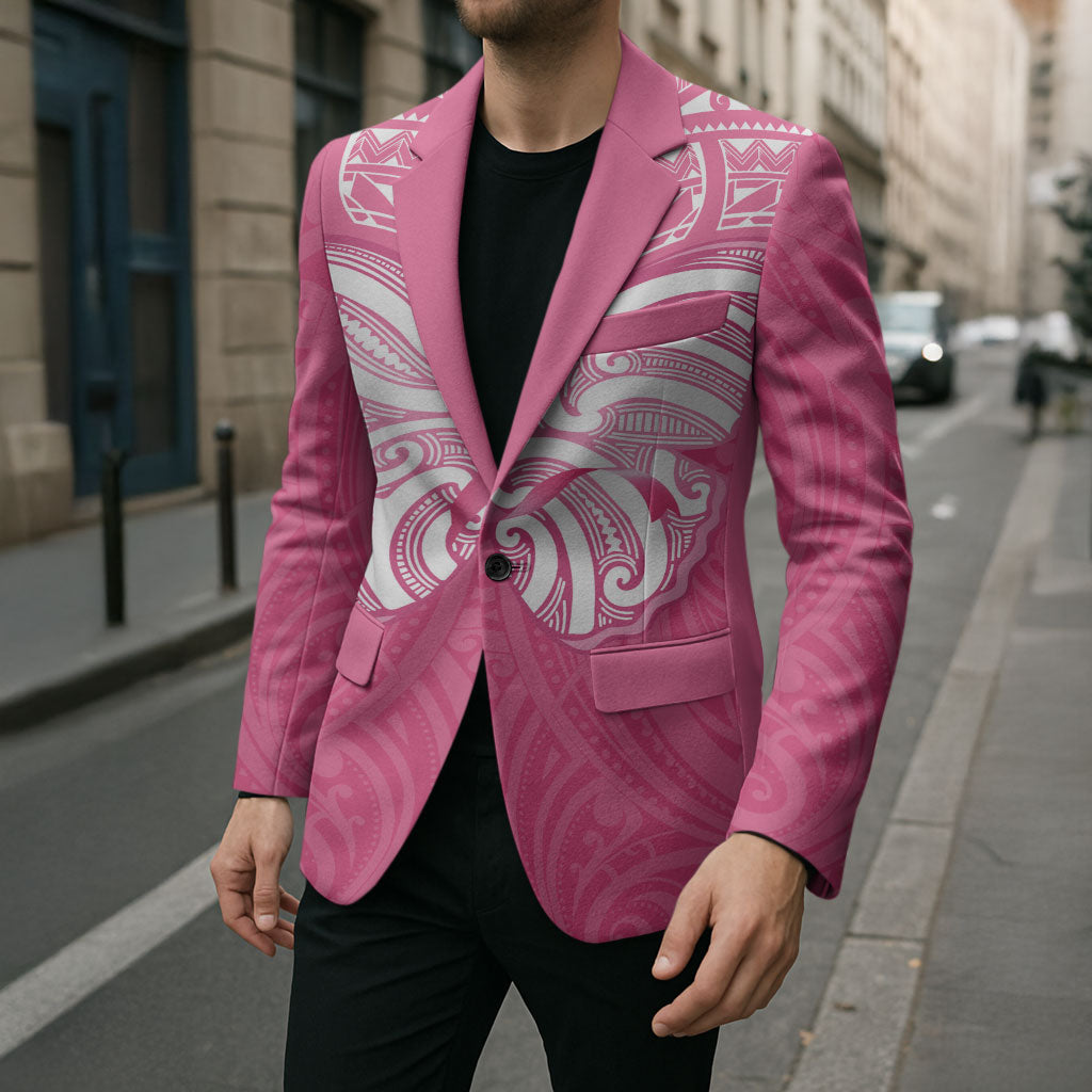 New Zealand Breast Cancer Support Blazer Maori Butterfly Pink Ribbon