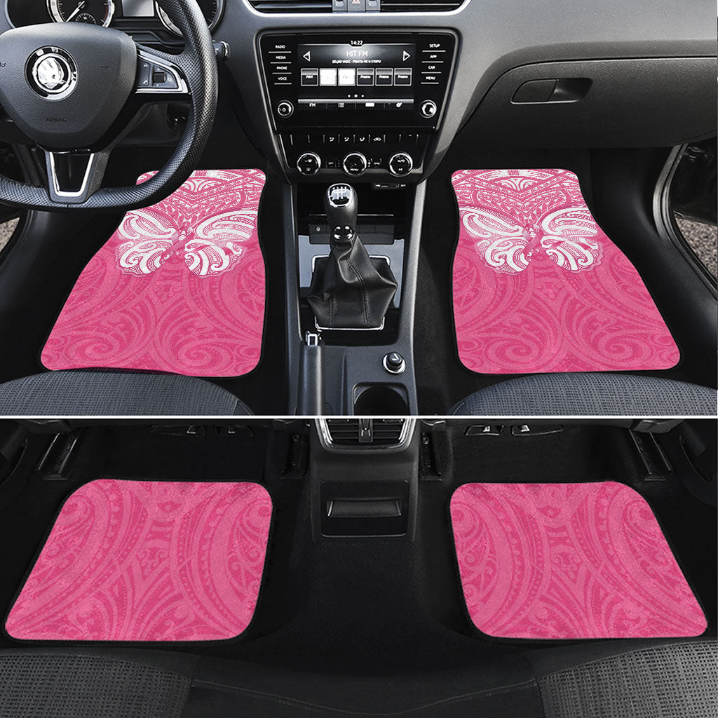 New Zealand Breast Cancer Support Car Mats Maori Butterfly Pink Ribbon