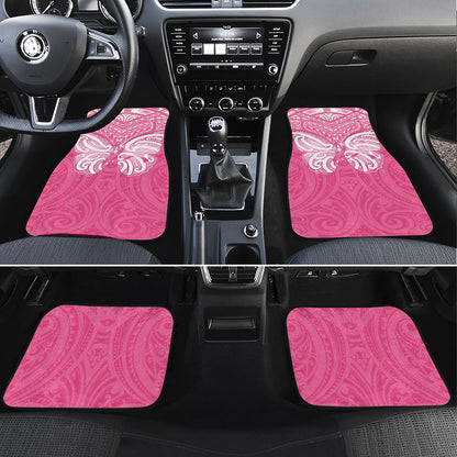 New Zealand Breast Cancer Support Car Mats Maori Butterfly Pink Ribbon