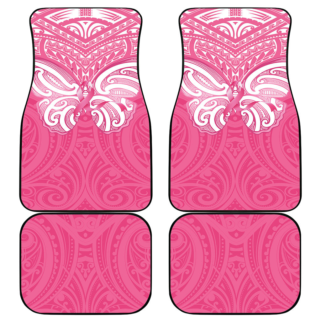 New Zealand Breast Cancer Support Car Mats Maori Butterfly Pink Ribbon