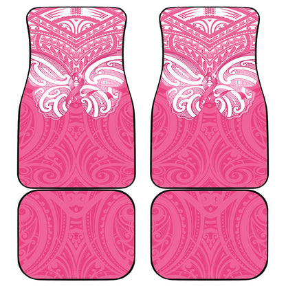 New Zealand Breast Cancer Support Car Mats Maori Butterfly Pink Ribbon