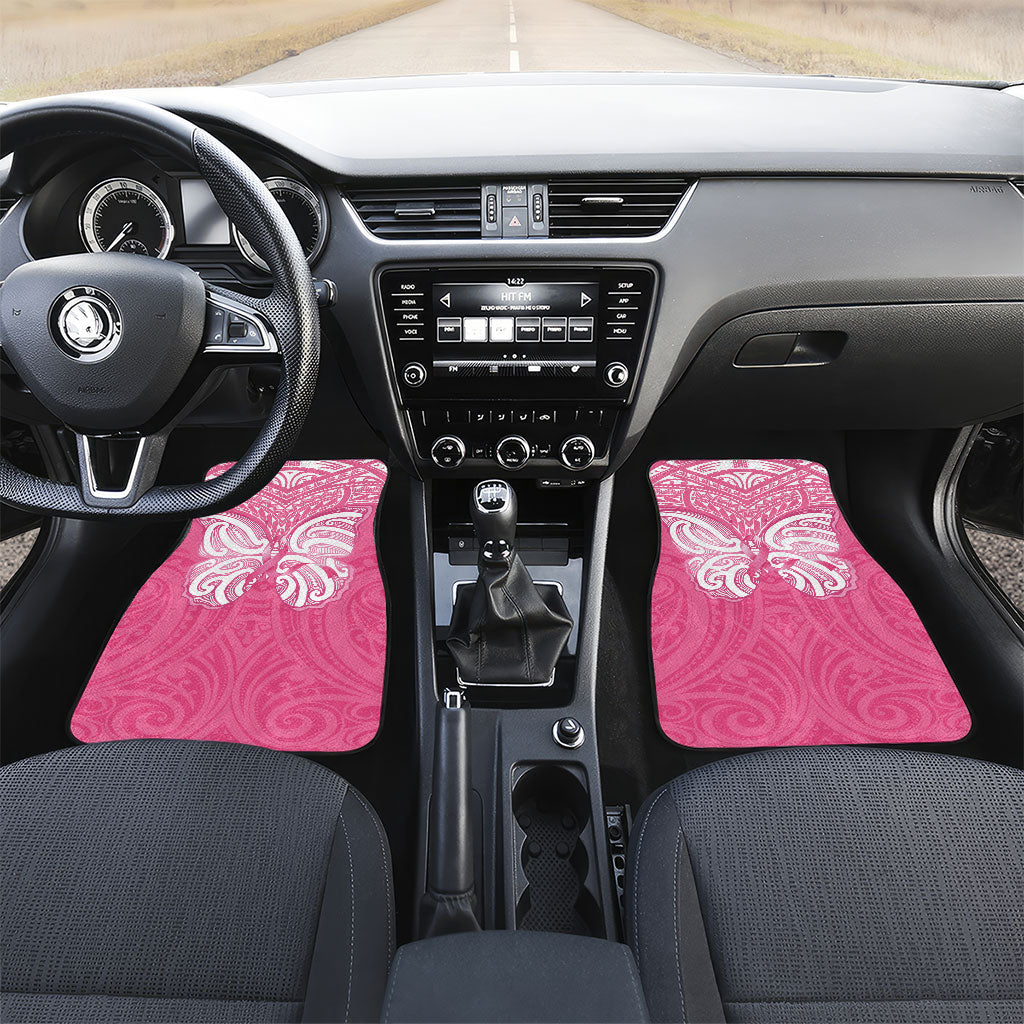 New Zealand Breast Cancer Support Car Mats Maori Butterfly Pink Ribbon