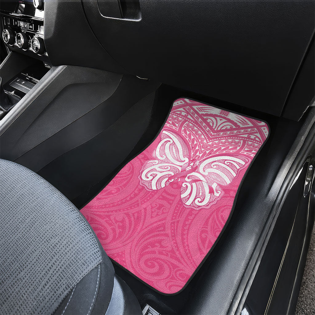 New Zealand Breast Cancer Support Car Mats Maori Butterfly Pink Ribbon