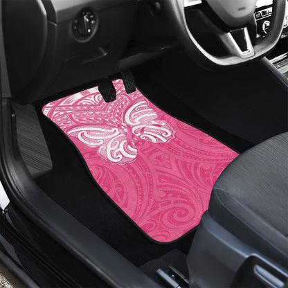New Zealand Breast Cancer Support Car Mats Maori Butterfly Pink Ribbon