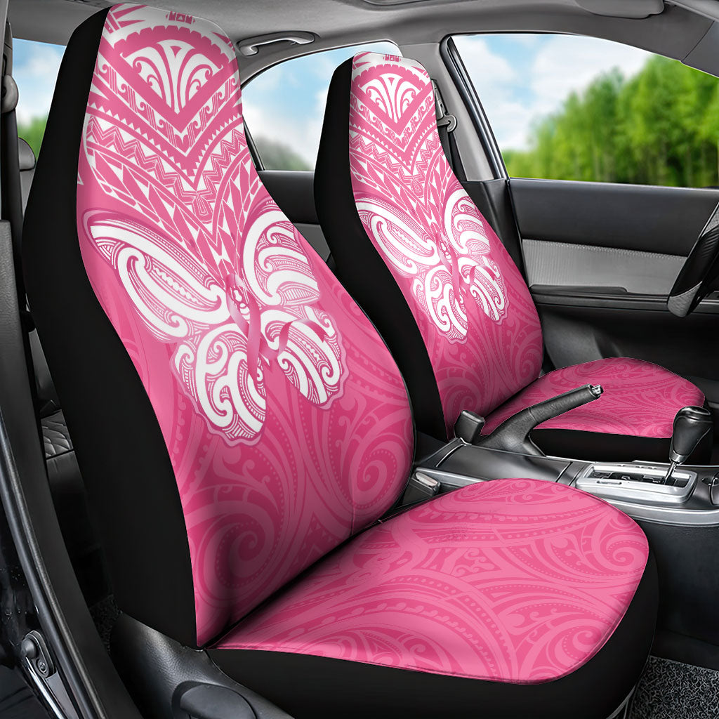New Zealand Breast Cancer Support Car Seat Cover Maori Butterfly Pink Ribbon