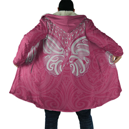 New Zealand Breast Cancer Support Cloak Maori Butterfly Pink Ribbon
