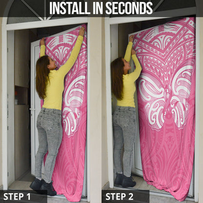 New Zealand Breast Cancer Support Door Cover Maori Butterfly Pink Ribbon