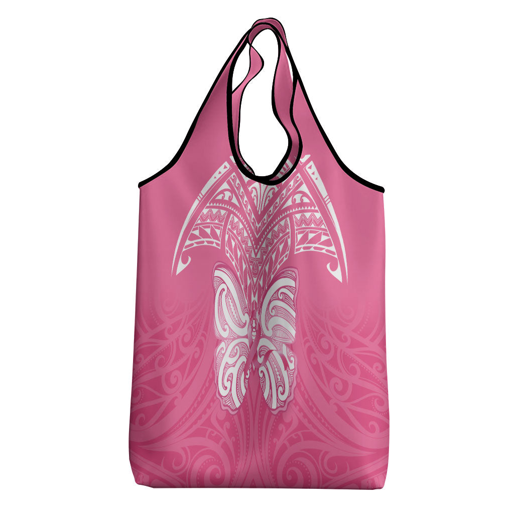 New Zealand Breast Cancer Support Grocery Bag Maori Butterfly Pink Ribbon